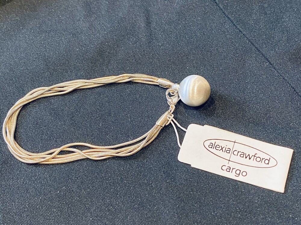 Alexia Crawford Cargo Silver Tone Ball & chain Bracelet NWT